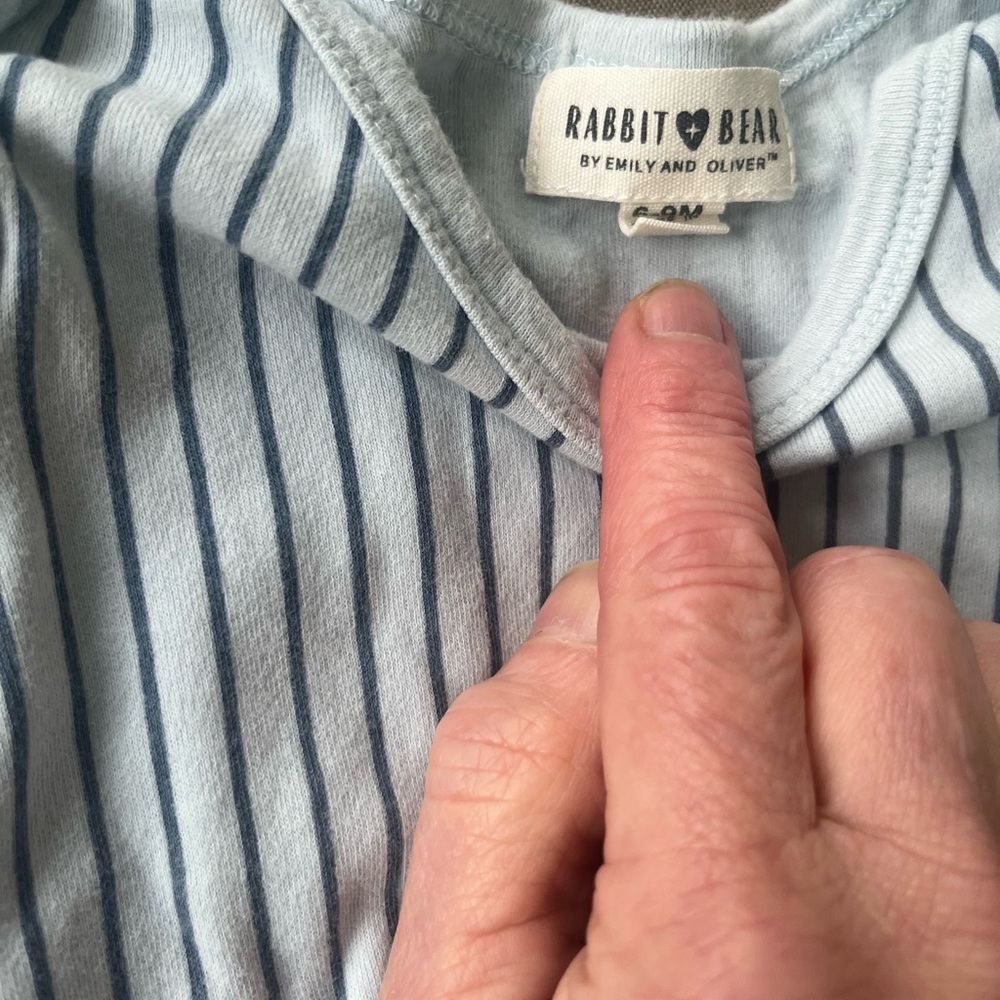 Cozy Blue Striped Kids Bodysuit